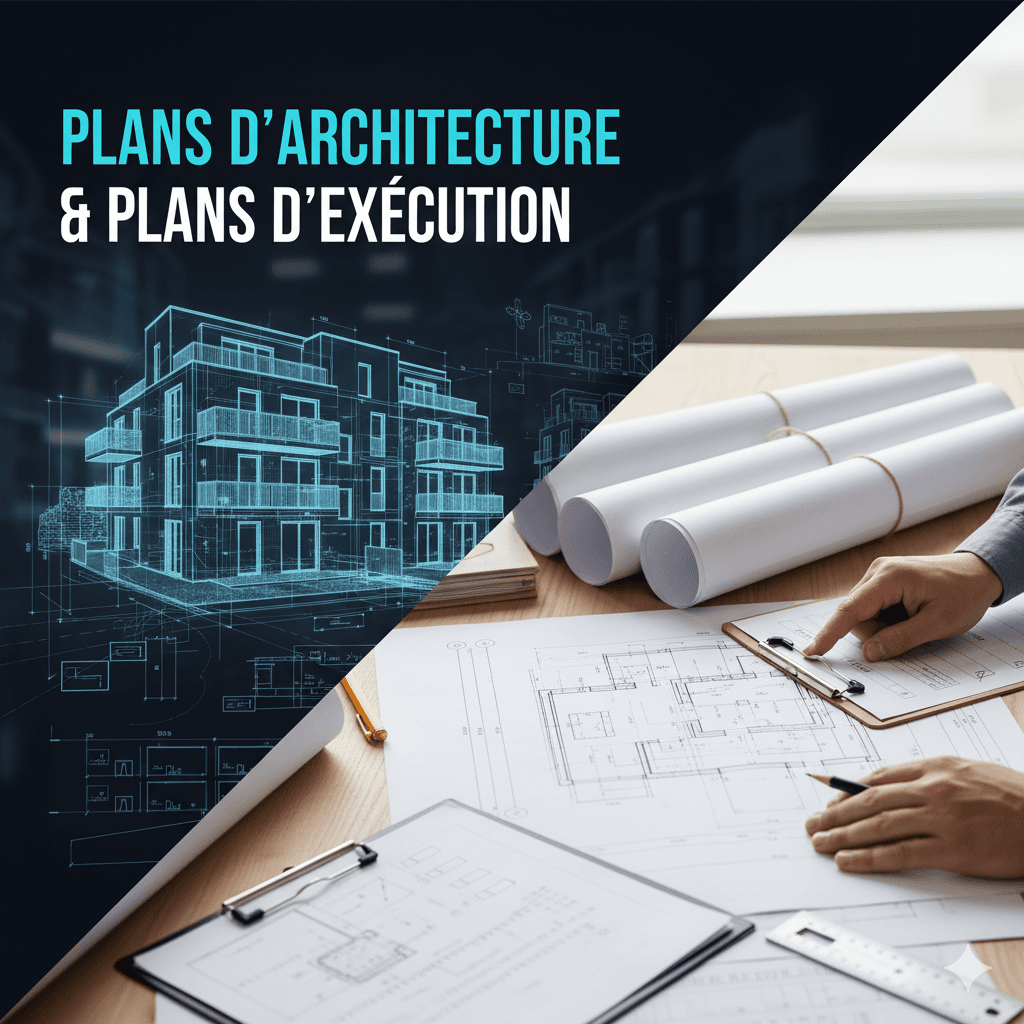 Plans d'architecture et d'exécution précis par PIN Ingénierie